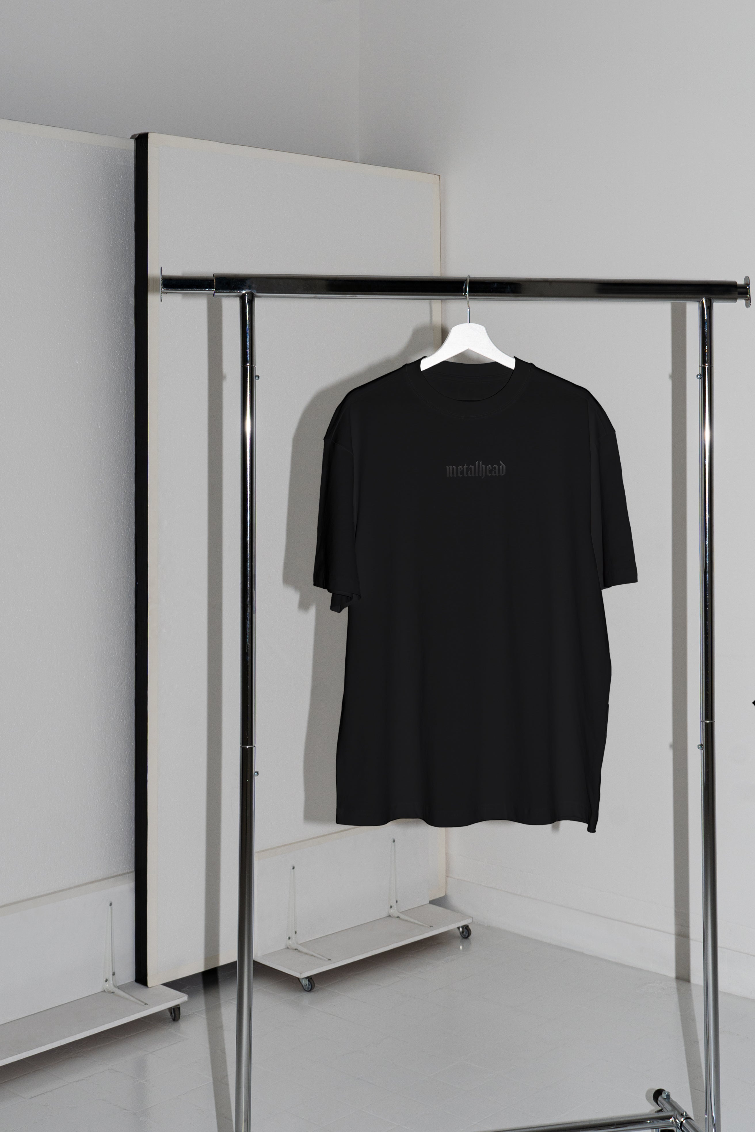 Black Embroidered T-Shirt | Metalhead